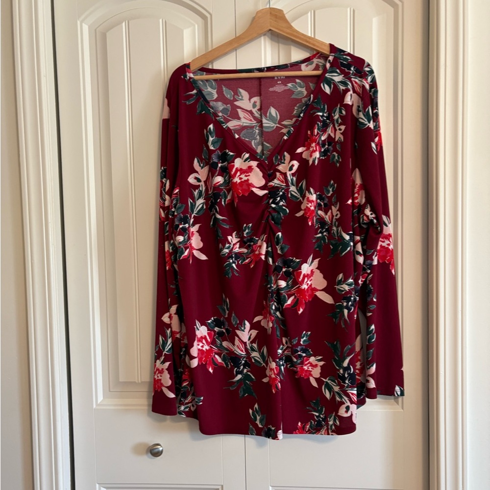 Evri brand plus size flower blouse